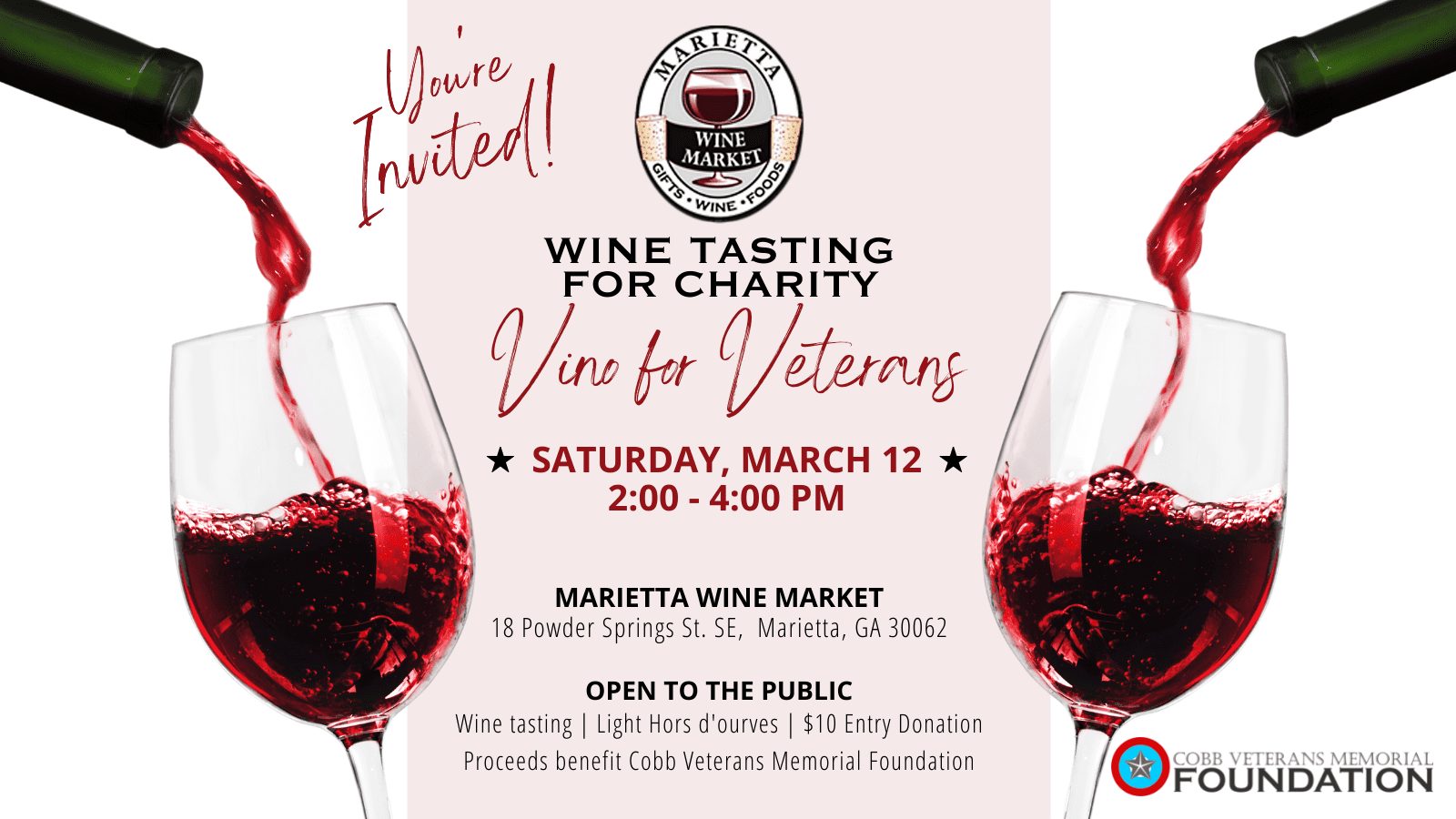 Vino for Veterans Wine Tasting for Charity